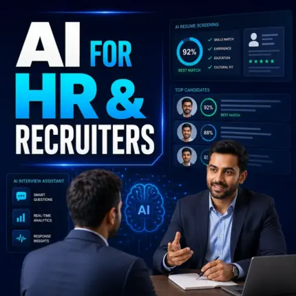 AI for HR and Recruiters course thumbnail featuring Indian male professionals